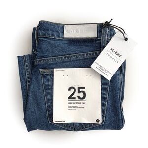 New with Tags Re/Done High Rise Stove Pipe Jeans